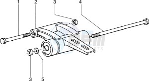 Zip 50 RST freno a disco drawing Swinging arm