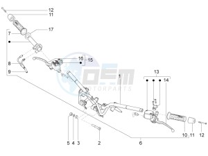 Beverly 350 4t 4v ie e3 ( USA - ca ) USA_CAL drawing Handlebars - Master cilinder