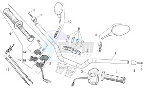 Shiver 750 drawing Handlebar - Controls