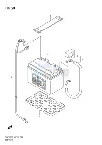 GSF1250 (E21) Bandit drawing BATTERY (GSF1250L1 E21)