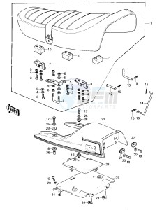 KZ 750 E (E1) drawing SEAT -- 80 KZY 50-E1- -