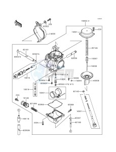 KVF 400 B [PRAIRIE 400] (B1) [PRAIRIE 400] drawing CARBURETOR --  - VF400AE520627- -