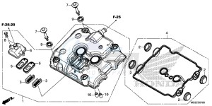 CB500FAE CB500F ABS UK - (E) drawing CYLINDER HEAD COVER