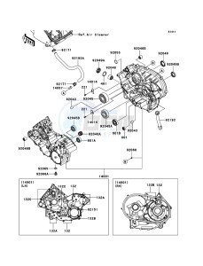 BRUTE FORCE 750 4x4i EPS KVF750HEF EU drawing Crankcase