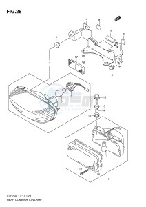 LT-F250 (E17) drawing REAR COMBINATION (LT-F250L1 E17)