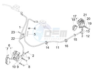 GTV 250 ie Navy drawing Brakes pipes - Calipers