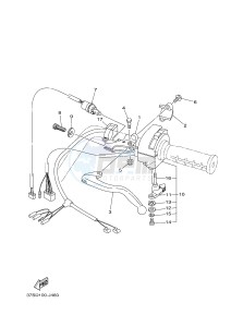 YFM450FWAD YFM45GPHG GRIZZLY 450 EPS HUNTER (2LCD) drawing HANDLE SWITCH & LEVER