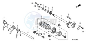 CB600F9 Europe Direct - (ED) drawing GEARSHIFT DRUM