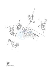 WR250F (1HC6 1HC7 1HC8) drawing SHIFT CAM & FORK