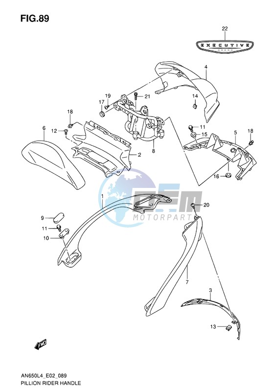 PILLION RIDER HANDLE (AN650 ZL4)