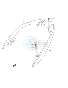 AN400 (E2) Burgman drawing PILLION RIDER HANDLE (SIDE)(MODEL K4)