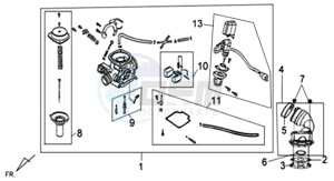 TONIK 50CC drawing CARBURATOR