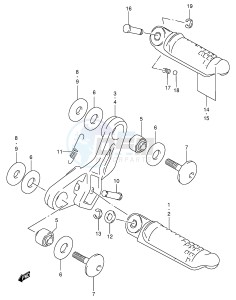 GSX600F (E2) Katana drawing FOOTREST