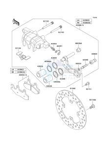 KVF 650 F [BRUTE FORCE 650 4X4I] (F6F-F9F ) F8F drawing FRONT BRAKE