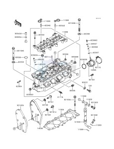 ZX 600 G [NINJA ZX-6R] (G1-G2) [NINJA ZX-6R] drawing CYLINDER HEAD