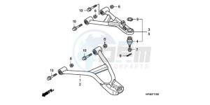 TRX420TMA Europe Direct - (ED / 2WD) drawing FRONT ARM (2WD)