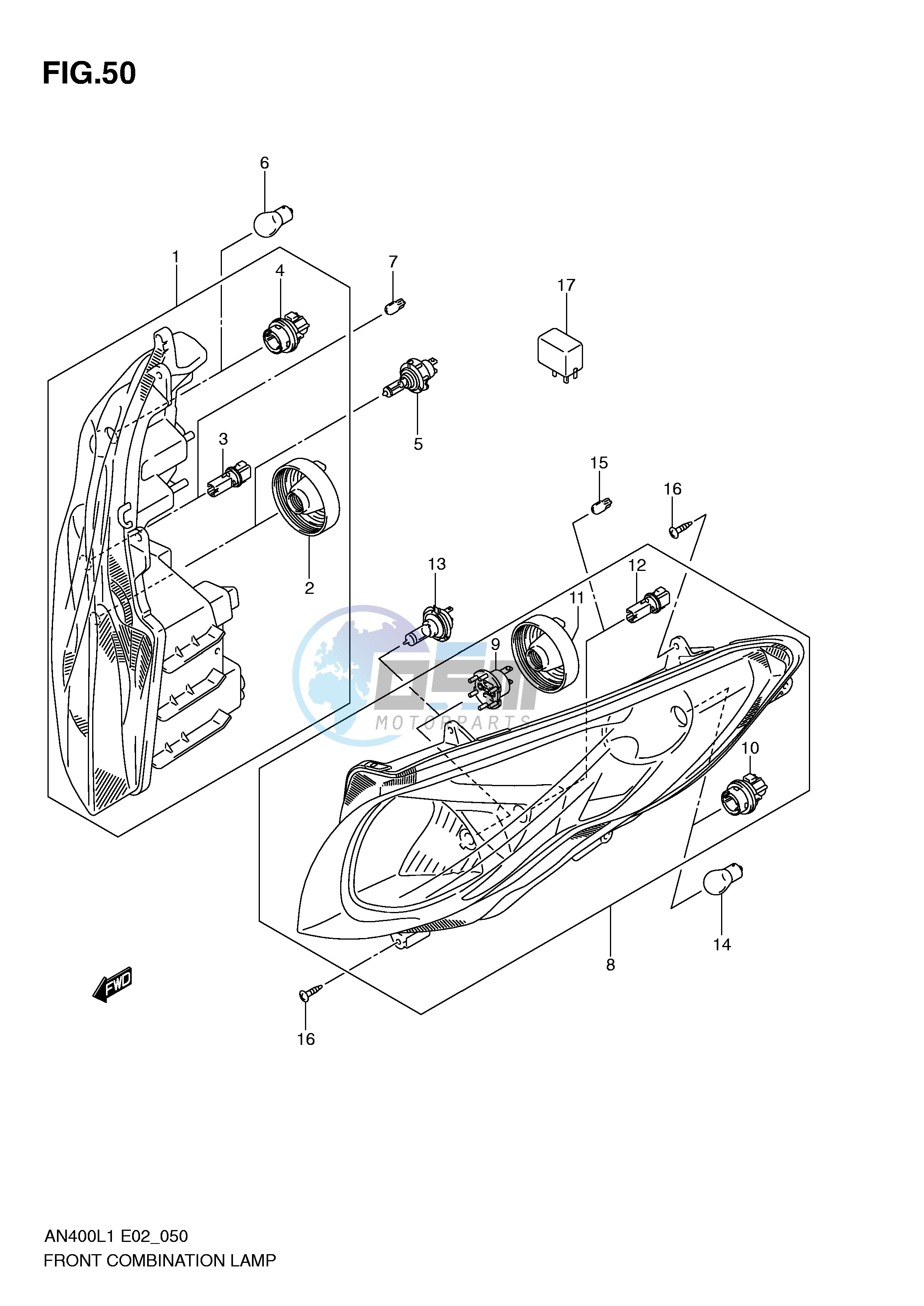 FRONT COMBINATION LAMP (AN400ZAL1 E2)