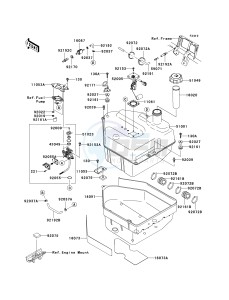 KVF 750 A [BRUTE FORCE 750 4X4] (A1) A1 drawing FUEL TANK