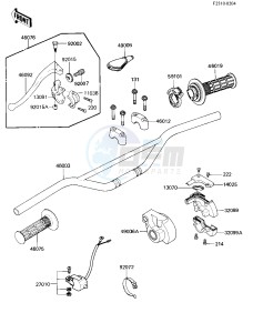 KX 500 A [KX500] (A2) [KX500] drawing HANDLEBAR -- 84 A2- -