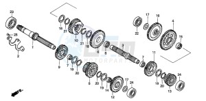 VT1100C SHADOW drawing TRANSMISSION (2)