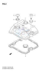 LT-Z400 (E28-E33) drawing CYLINDER HEAD COVER