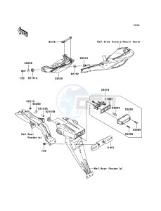 NINJA ZX-10R ZX1000E9F FR GB XX (EU ME A(FRICA) drawing Taillight(s)