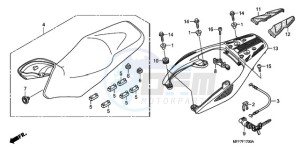 XL700VA9 France - (F / ABS CMF) drawing SEAT/REAR CARRIER