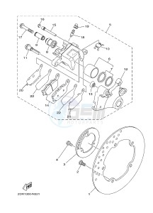 MT09A MT-09 ABS 900 (2DRR) drawing REAR BRAKE CALIPER