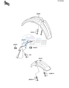 KX 80 E [KX80] (E2-E3) [KX80] drawing FENDERS -- 84 KX80-E2- -