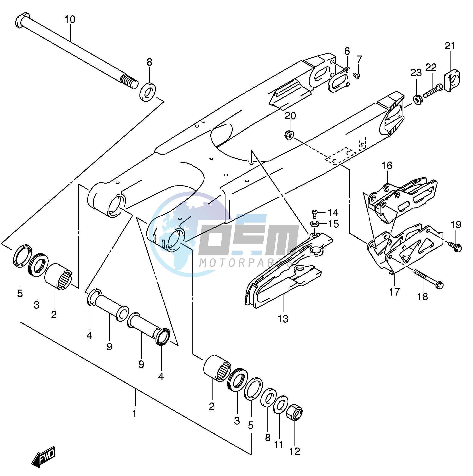 REAR SWINGING ARM (MODEL K5 K6)