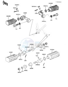 KZ 305 A [CSR] (A1-A2) [CSR] drawing FOOTRESTS