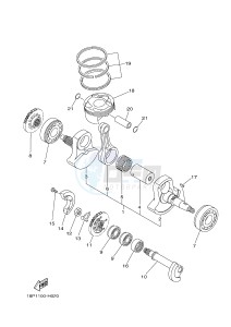 YFZ450R YFZ450RSE YFZ450R SPECIAL EDITION (1TD6 1TD7) drawing CRANKSHAFT & PISTON