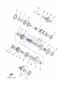 YFM700FWAD GRIZZLY 700 EPS (BDE7) drawing TRANSMISSION