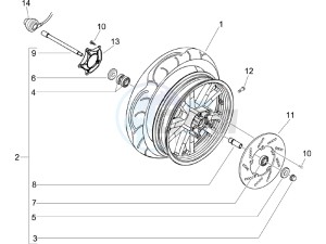 Beverly 125 Sport e3 drawing Front wheel