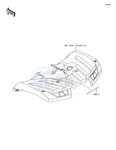 BRUTE FORCE 750 4x4i EPS KVF750GFF EU drawing Reflectors(EU)