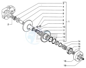 Hexagon 125 LX4 drawing Fixed half-pulley