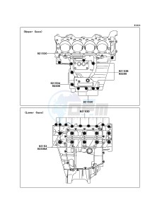 NINJA_ZX-6R ZX600P7F FR GB XX (EU ME A(FRICA) drawing Crankcase Bolt Pattern