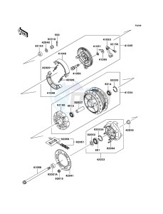 W650 EJ650-C7P GB XX (EU ME A(FRICA) drawing Rear Hub