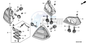 GL1800A SI - (SI) drawing REAR COMBINATION LIGHT