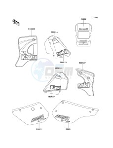 KMX 125 A [KMX 125] (A12-A14) [KMX 125] drawing DECALS-- GREEN- --- MX125-A12 - A14- -