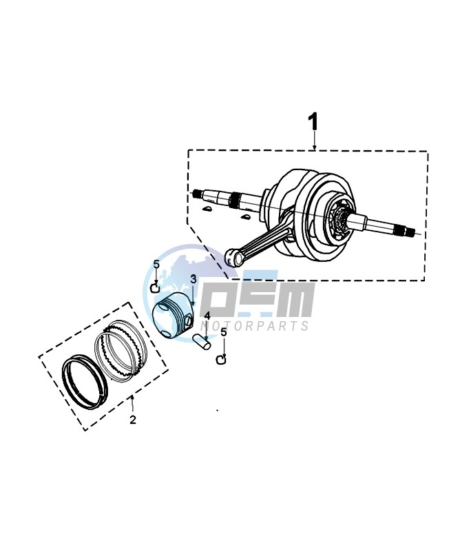 CRANKSHAFT AND PISTON