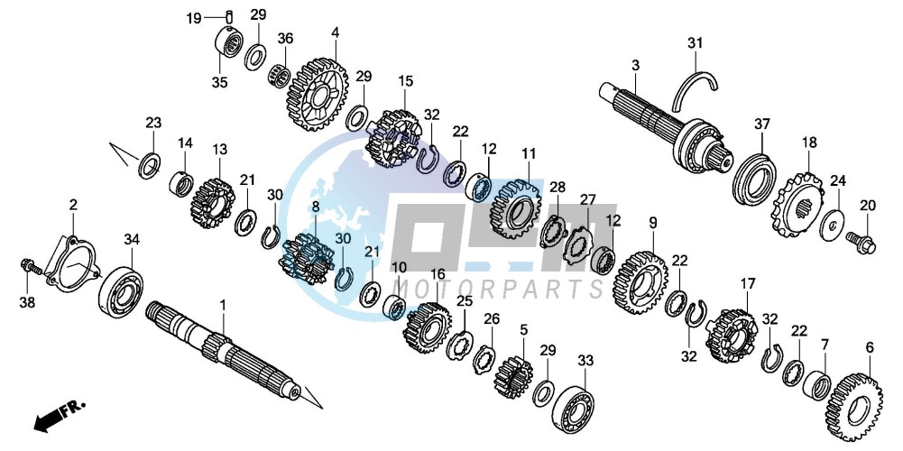 TRANSMISSION (CBF600S8/SA8/N8/NA8)