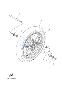 MT09 900 (1RCF) drawing FRONT WHEEL