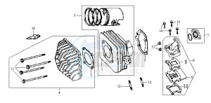 SHARK 50 drawing CYLINDER / CYLINDER HEAD