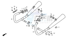 CB250 TWO FIFTY drawing EXHAUST MUFFLER