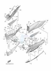 MWD300 TRICITY 300 (BED8) drawing STAND & FOOTREST 2