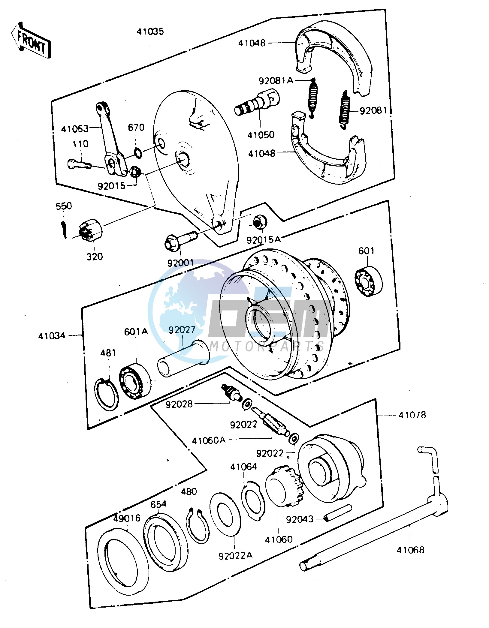 FRONT HUB_BRAKE -- 81-82 A2_A3- -