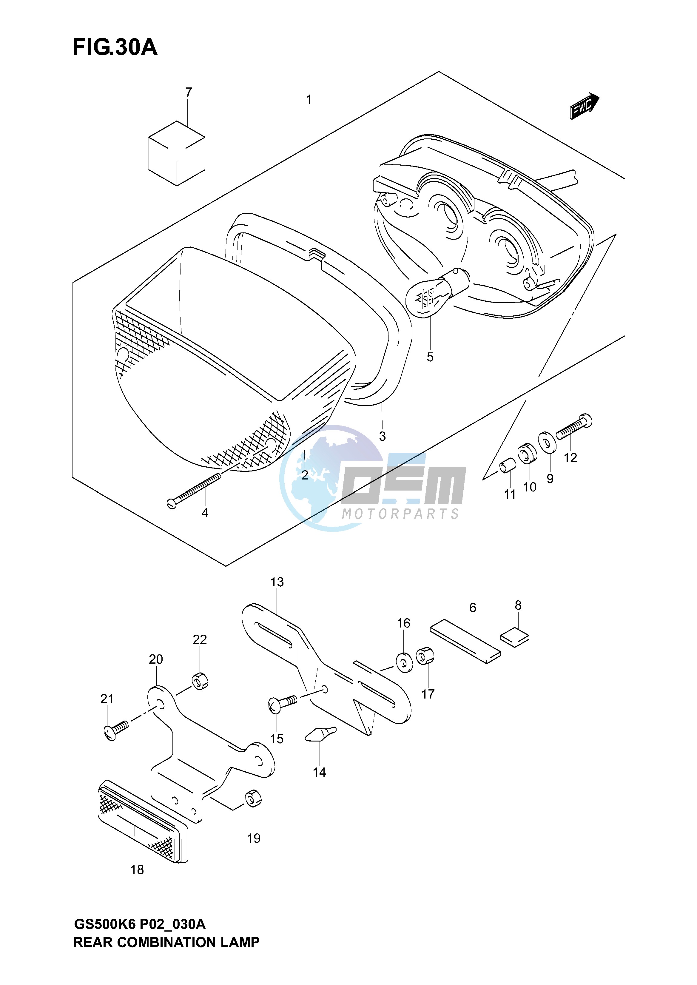 REAR COMBINATION LAMP (MODEL K4 K5 K6)