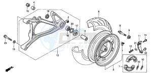 SES125 drawing REAR WHEEL/SWINGARM