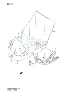 AN650 (E3-E28) Burgman drawing WIND SCREEN (AN650)